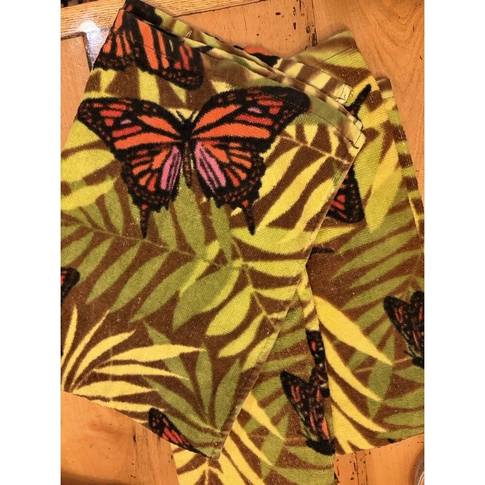 Colorful Tropical Butterflies Hand Towels Set 3 Soft Absorbent Monarch